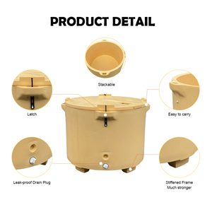 Conteneur Isotherme pour Élevage de Fruits de Mer 630L – Cabas de Pêche Durables, Modernes et Réutilisables avec Couvercle Robuste – Personnalisation OEM & ODM - Product Image 3