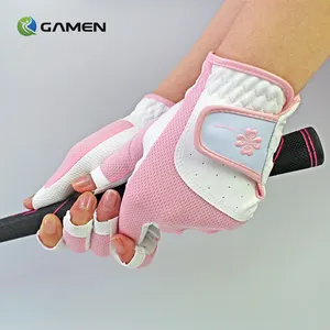 GAMEN High Performance Ladies Custom Made Golf Gloves Lycra Fabric Cheap Women Golf Gloves