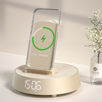 Draadloos opladen USB Oplaadbaar voor V5.1 Luidspreker Wekker Radio Omgevings-LED-licht Bureaulamp Nachtlampje-2000mAh