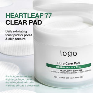 Tónico Facial en Almohadillas para Piel Sensible, con Extracto de Hoja de Corazón, PHA y Centella Asiática, Exfoliante Suave, Hidratante y Cero Poros, Marca Privada OEM - Product Image 2