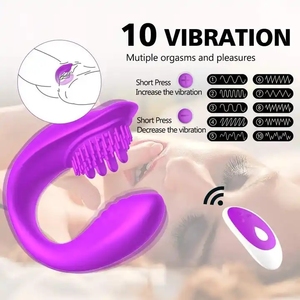 Vibrador para Mujeres en Forma de U, Masajeador de Clítoris y Punto G, 10 Velocidades, Control Remoto, Manos Libres, Juguetes Sexuales, Vibración, Impermeable - Product Image 4