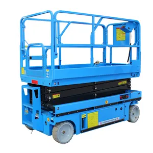 Battery Powered 6-14m Electric Movable Scissors Construction Lift Hydraulic Mobile Electric Scissor Lift Skylift
