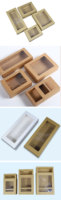 In Stock Kraft Paper Rectangular Open Window Drawer Box Socks Towels White Folding Packaging Box Gift Box
