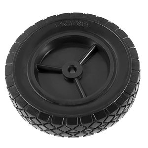 Cheng Jin Vehicles 8 Inch Rubber Semi Hollow Tool Cart Tire With 1 <b>2</b> Inch Axle For Lawnmower - Product Image 3