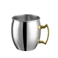 Poignée en alliage de zinc Logo personnalisé tasse de tambour en acier inoxydable 304 500ml 144g verre à vin