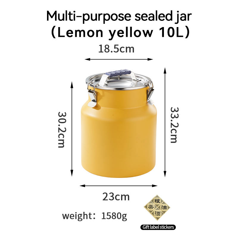 ขวดปิดผนึกอเนกประสงค์ (10L สีเหลืองมะนาว)
