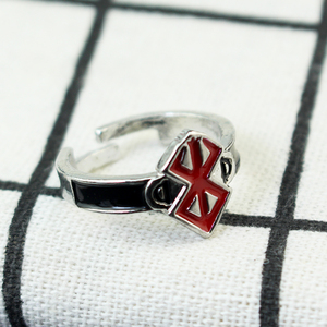 2024 nuevo Berserk símbolo anillo <span class=keywords><strong>Comic</strong></span> Play Berserker logotipo rojo anillos ajustables para Mujeres Hombres regalo de joyería de moda - Product Image 5