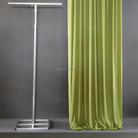 Support de toile de fond de mariage en fer avec cadre télescopique, arche réglable, portable et durable pour décorations de mariage et de fête