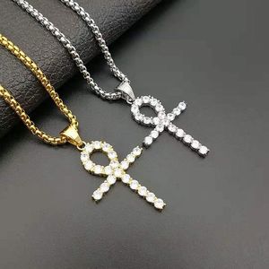 NS1141 Trendy Stainless Steel Cross Charm Pendant <strong>Necklace</strong> ,fashion 18k <strong>Gold</strong> Hiphop <strong>Ankh</strong> Men <strong>Necklace</strong> - Product Image 6