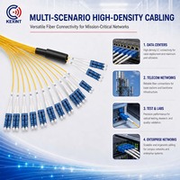 Kabel Jumper Patch Cord Optik KEXINT Factory 24 Fiber Single Mode OS2 Duplex LC ke LC UPC Low Loss Breakout