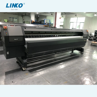 Imprimante jet d'encre LINKO 512i pour panneaux publicitaires muraux, imprimante jet d'encre industrielle 3,2 m avec encre CMYK, type rouleau-à-rouleau