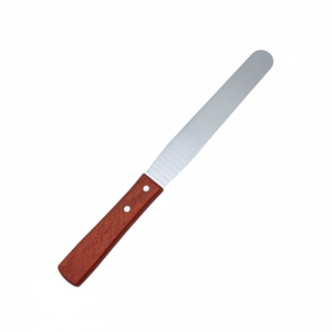 Couteau à gâteau en fer CASAMAX WL AZ-5871-8 avec manche en bois - 33x3cm - Outil de pâtisserie et de décoration de gâteaux non toxique - Product Image 2