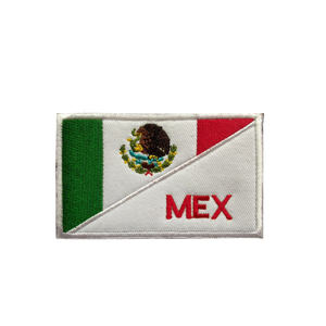 Parche Bordado con Código de País, Insignia de Bandera Multinacional para Sombreros y Ropa con Cierre de Gancho y Bucle - Product Image 4