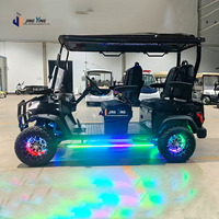 Voiturette de golf électrique tout-terrain 4 places avec panneau solaire et batterie au lithium, chariot de golf tout-terrain durable pour la vente en gros
