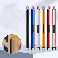 Briquet électrique en métal avec logo personnalisé Briquet à bougie rechargeable à l'épreuve du vent au design moderne pour les cadeaux d'affaires pour le camping et la cuisine