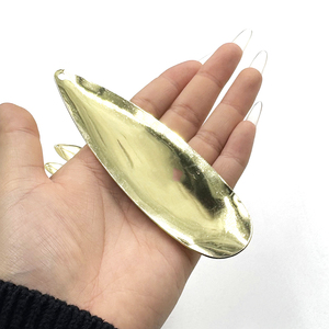 Lame <span class=keywords><strong>de</strong></span> cuillère métallique personnalisée Alpha OEM en fer, laiton, acier inoxydable, pièces <span class=keywords><strong>de</strong></span> leurres spinner, couleurs multi-plaqué pour la fabrication <span class=keywords><strong>de</strong></span> leurres <span class=keywords><strong>de</strong></span> pêche DIY - Product Image 2