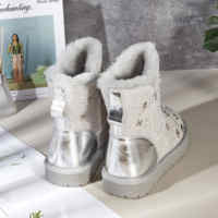 Bottes de neige personnalisées avec logo de marque originale, semelle épaisse, mode, chaudes, imperméables, antidérapantes, unisexes, bottes d'hiver pour femmes
