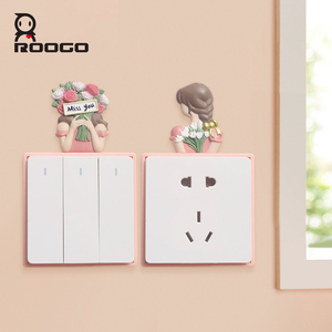 <span class=keywords><strong>Adesivo</strong></span> Decorativo ROOGO con Fiori e Parole Romantiche, Decorazione Murale 3D Fatta a Mano in Resina Ecologica - Product Image 3