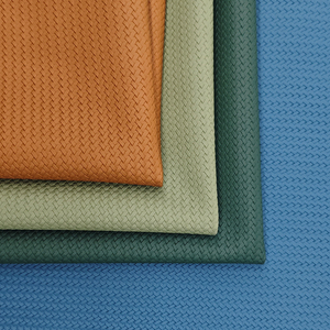 Tissu en cuir synthétique Rexine <span class=keywords><strong>PVC</strong></span>, gaufré, tricoté, imperméable, avec dos en tissu éponge, textile de maison, literie, tapis de voiture, meubles - Product Image 1