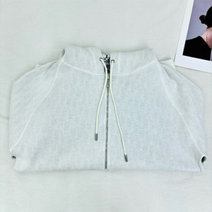 Cardigan in Lana Lavorato a Maglia con Cappuccio e Zip, Vestibilità Ampia, Doppio Lato, Tinta Unita, Autunno Inverno 25SS D per Uomo e Donna - Product Image 5