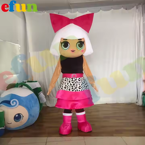 Efun MOQ, 1 pieza, disfraz de Mascota de chica rubia personalizada, disfraz de Mascota de <span class=keywords><strong>dibujos</strong></span> <span class=keywords><strong>animados</strong></span> de personaje de juego para fiesta - Product Image 5
