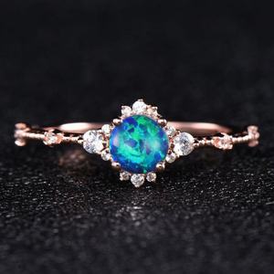 Fancy Sterling <b>Silver</b> Lab-Created Alexanderite Sparkle <b>Rings</b> Stackable Cut Wedding Engagement Anniversary Women's <b>Ring</b> <b>Sets</b> - Product Image 4