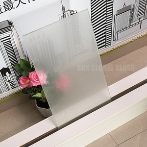 Tempered frosted glass pane cost per square foot factory tempered decorative recorded al acid beveled edges aren - Product Image 1