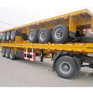 new 3 axles flatbed semi trailer high quality for truck autos tractor with flat bed trailer