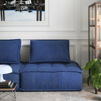 Ensemble de canapés modernes pour salon - Canapé en tissu rembourré en éponge réglable avec housse amovible pour petits appartements
