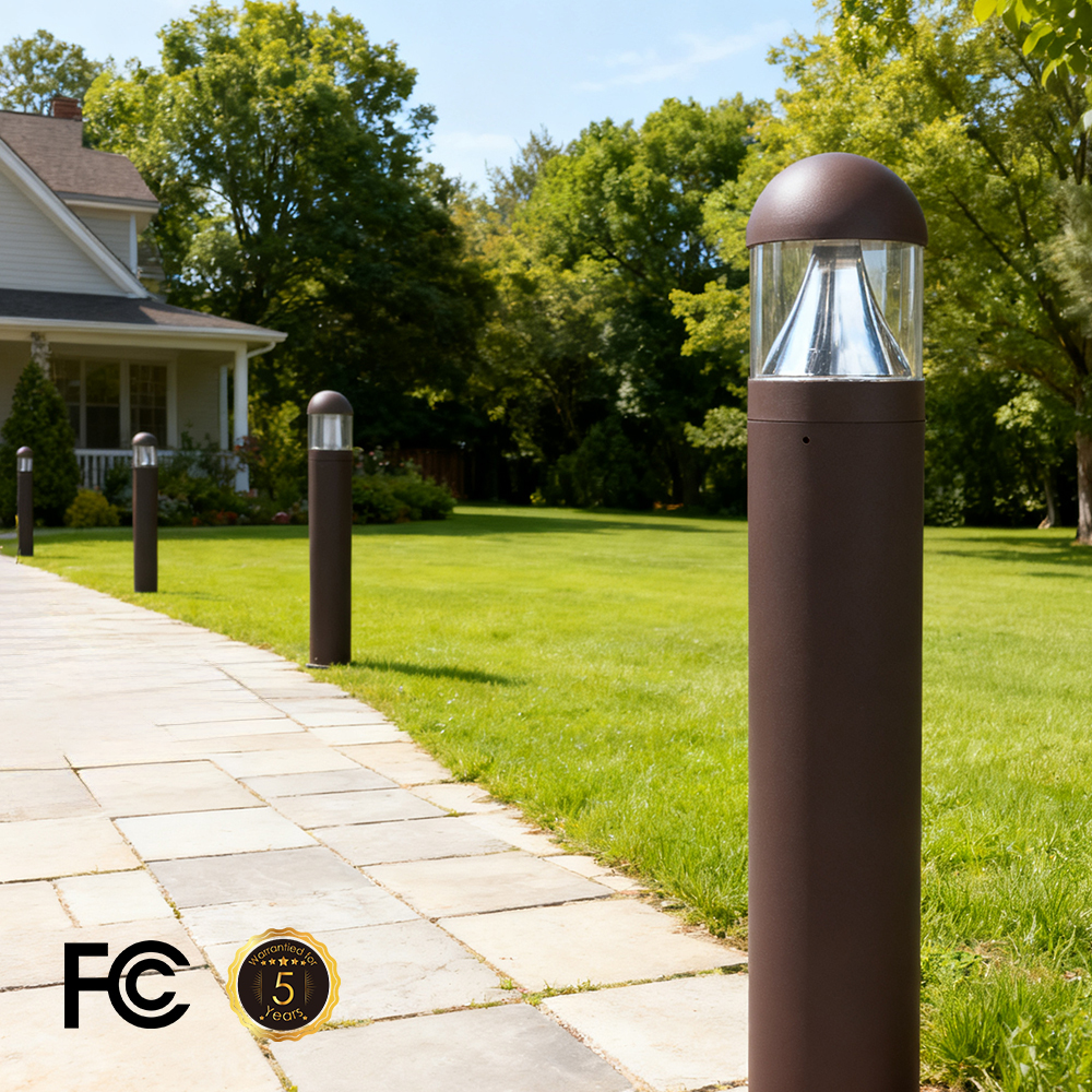 Manufacturer High Bright IP65 Aluminum AC Smart 14W/19W/24W with PC Shade 5-Year Warranty LED Bollard Light for Garden Path