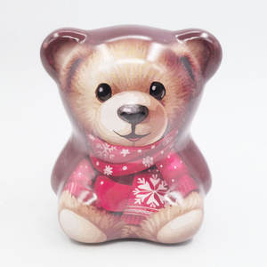 अनुकूलित छोटे भालू के आकार के वर्णगी बैंक टिन पैसे के लिए पुनर्नवीनीकरण धातु खिलौना बॉक्स को पुनर्नवीनीकरण कर सकता है - Product Image 3