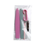 Lot de 6 outils de manucure professionnels : lime à ongles, polissoir, éponge, repousse-cuticules, coupe-ongles, brosse de nettoyage – Kit d'art des ongles