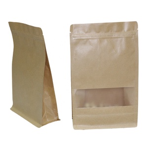 <span class=keywords><strong>Doypack</strong></span>-bolsa Biodegradable de papel <span class=keywords><strong>Kraft</strong></span> marrón, bolsa de embalaje de hierbas con ventana mate - Product Image 4