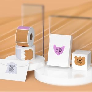 Etiquetas de papel kraft para Halloween, forma irregular, autoadhesivas, ecológicas, para regalos y manualidades, impresión digital, 3 en rollo - Product Image 6