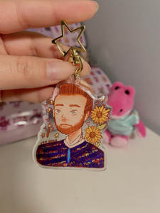 LLavero de acrílico de Van Gogh, llavero de regalo de <span class=keywords><strong>pintor</strong></span> <span class=keywords><strong>maestro</strong></span> de arte de girasol de 2,5 pulgadas - Product Image 6