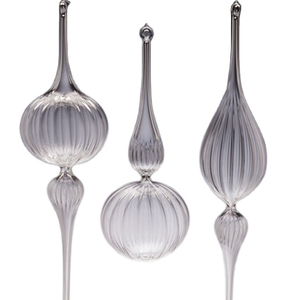 Ornement de Noël personnalisé <span class=keywords><strong>en</strong></span> <span class=keywords><strong>verre</strong></span> <span class=keywords><strong>soufflé</strong></span> à la main, motifs variés, gouttes d'eau décoratives, avec crochet <span class=keywords><strong>en</strong></span> <span class=keywords><strong>verre</strong></span> transparent - Product Image 1