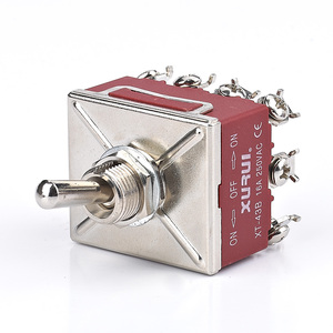 Interruptor de Palanca de Alta Resistencia XURUI 4PDT, 10A, 380VAC, 12 Pines, 4 Polos, Interruptor Basculante de Plástico para Equipos Eléctricos - Product Image 3