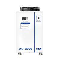 Veste de refroidissement par eau de refroidisseur laser CO2 refroidi par air industriel S & A CW-6200 Enfriador De Agua