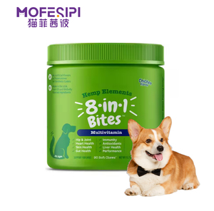 Suplemento 8 en 1 para la cadera y las articulaciones para perros, enzima digestiva, intestino, hígado, antioxidante, salud, multivitamínico, golosinas para masticar para perros - Product Image 1