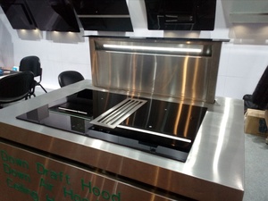 Capot de <span class=keywords><strong>cuisine</strong></span> télescopique à bras bas, comptoir en acier - Product Image 2