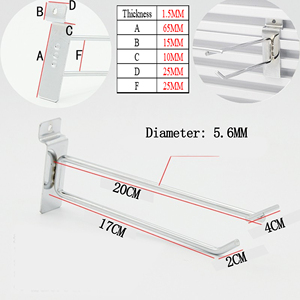 Hookei siêu thị kim loại <span class=keywords><strong>Pegboard</strong></span> móc đôi với giá tag chủ - Product Image 5