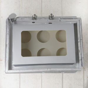 Caja para Cupcakes y Muffins de Papel Blanco de Alta Calidad, con 6 Compartimentos, Ventana Transparente Plegable, para Pasteles y Postres - Product Image 3