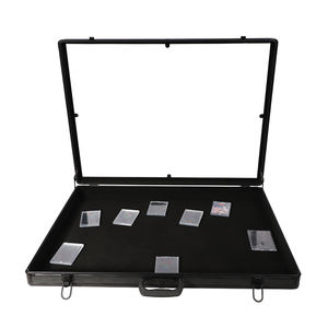 Présentoir de cartes de sport verrouillable avec poignée portante Présentoir de cartes de sport personnalisé Armoire noire pour cartes à collectionner - Product Image 4