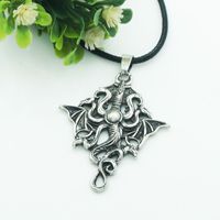 Gothic Satan Viking kalung ular naga Punk pria pesta perhiasan Fashion hadiah