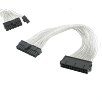 Cable de alimentación SATA IDE Serie Cable adaptador de gráficos 1to2 1TO3 1to5 Cable de extensión transparente de cobre estañado de 24 pines