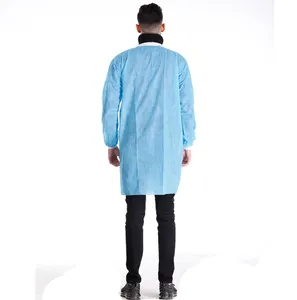 Wholesale Unisex Cheap Disposable Lab Coats With Cuff