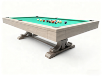 Table de billard sur mesure de qualité tournoi 7 pieds, style américain, durable, écologique, en bois massif, convertible pour salle à manger