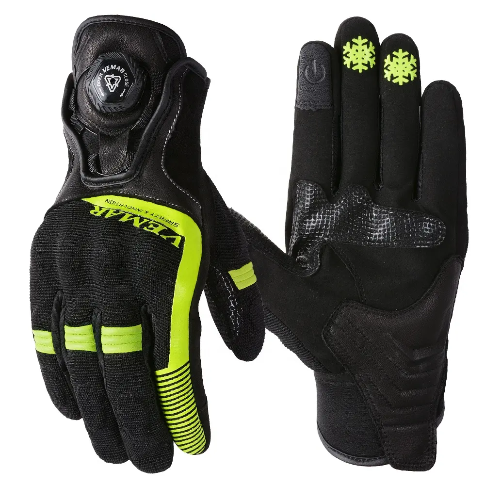 Custom Summer Motorcycle Riding Gloves Bicycle Cycling Gloves Motorcyclist Protective Motocross Gloves Rotary Buckle Design