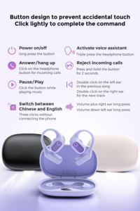 <span class=keywords><strong>Casque</strong></span> Bluetooth BYZ S500 à oreille ouverte, écouteurs sans fil à conduction aérienne avec Bluetooth 5.4, conçu pour le sport, la course à pied, la salle de sport, l'entraînement - Product Image 6