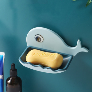 Nahe Whale Soap Dish Double Layer Plastic Bathroom Storage Hanging No Drilling Required - Product Image 2